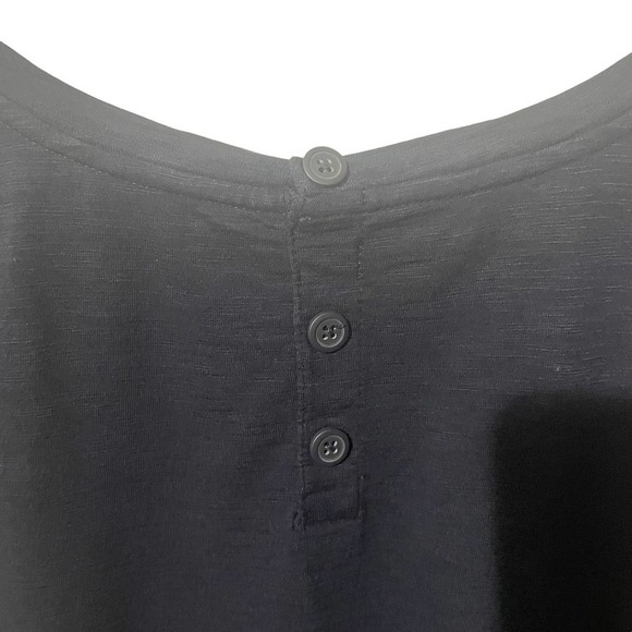 Talbots Cotton & Modal Blend Short Sleeve Top w/Button Detail on Back - Picture 3 of 4